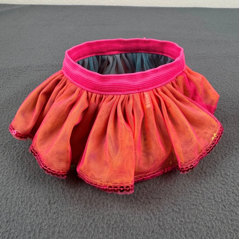 Build-A-Bear Workshop Tutu and Shoes Set‎ Unisex OS Rainbow Sequin Glitter Mesh